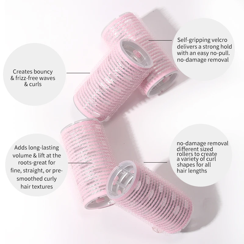 Free sample 3pcs hair roller Long hair roll aluminum heat conduction magic sticky fluffy hair curler hairdressing tool S911