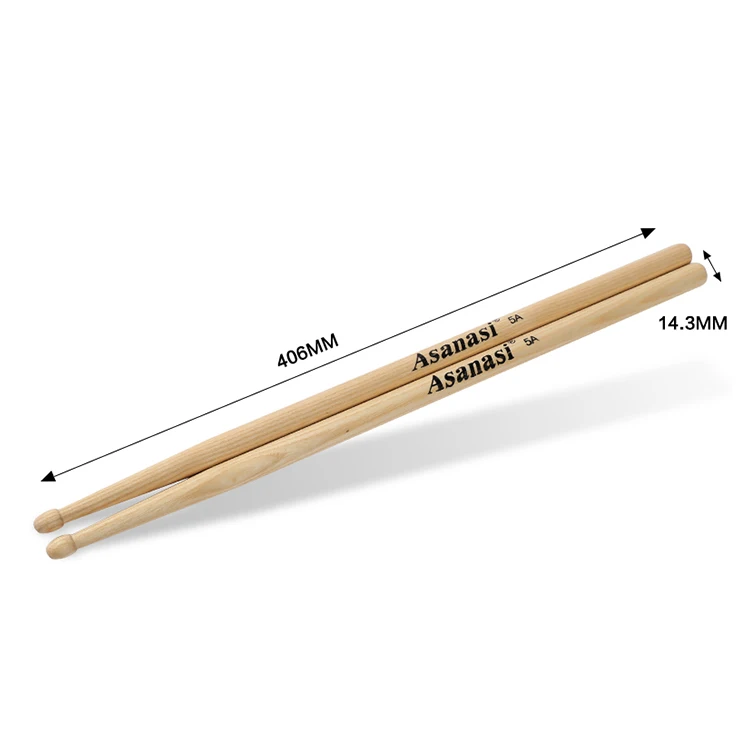 drum sticks oak wood play drum set Asanasi logo