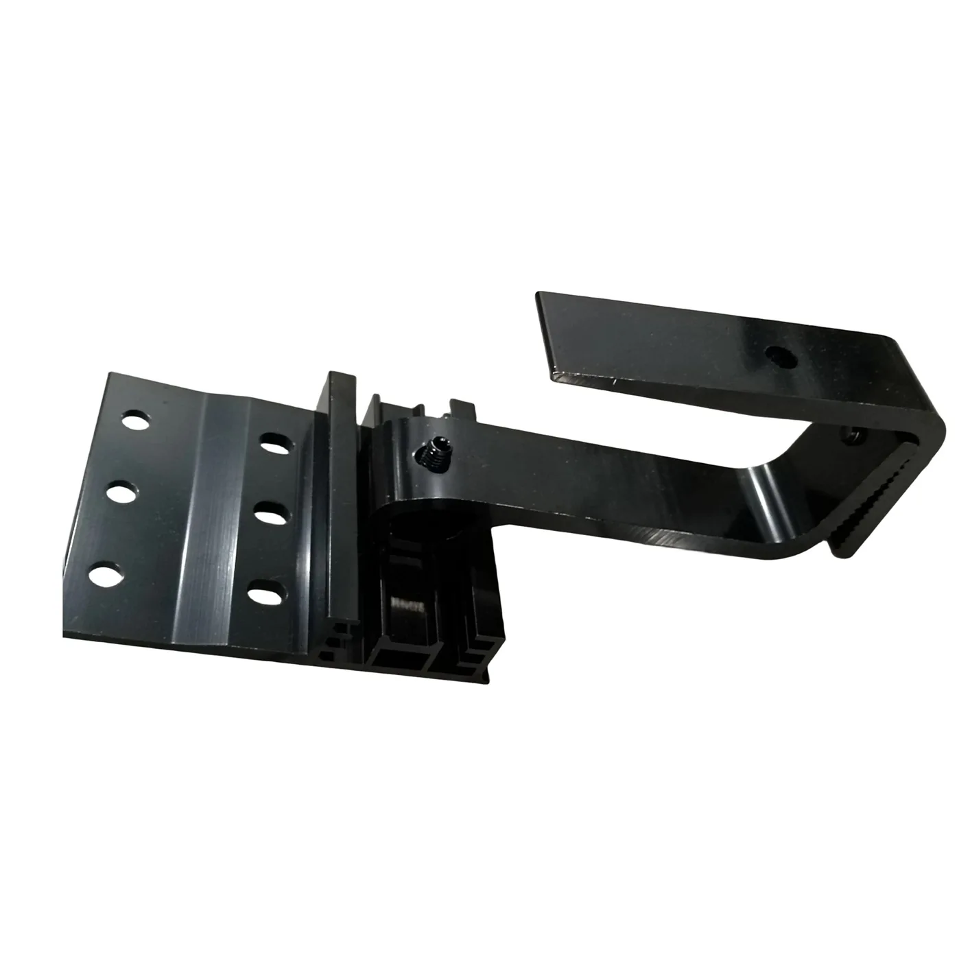 Aluminium adjustable solar roof hook SolidHook slotted hole in the bracket for pitched roof vertical SolidRail mounting