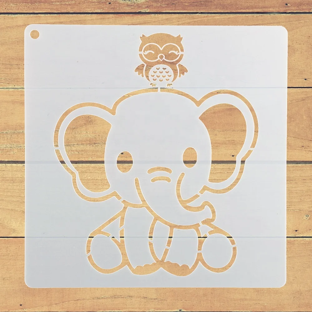 15 pieces Eco Friendly Reusable Animal Custom Plastic drawing stencil set for kids DIY Pattern Creative Drawing Templates