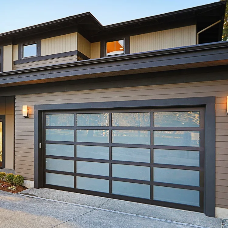 Garage Door Design Hinge Doors Aluminium Security French Sliding Glass Customized Color Tempered Glass or Imported Acrylic Diyou