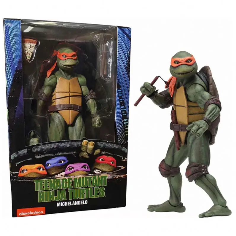 Ninja Turtle Leonardo Da Vinci for NECA 1990 film version of the teenage  Raphael muta turtles LEONARDO plastic action figure
