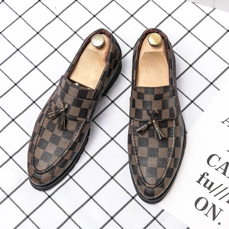 Men Business Casual Pu Leather Loafers For Man Slip On Formal Office Official Shoe Of Male Party Wedding Dress Shoes