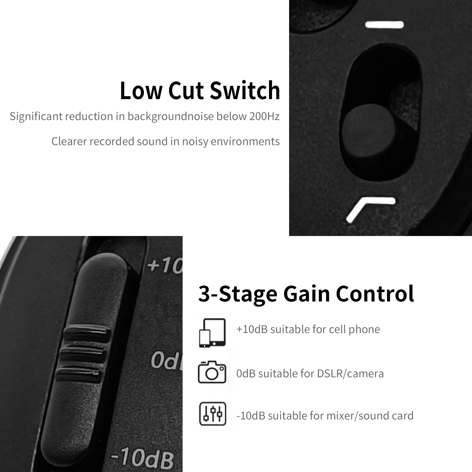 TAKSTAR SGC-600 Shotgun Microphone Camera Microphone Video Mic for iPhone, Android Phone, Canon/Nikon/Sony Camera&Camcorder