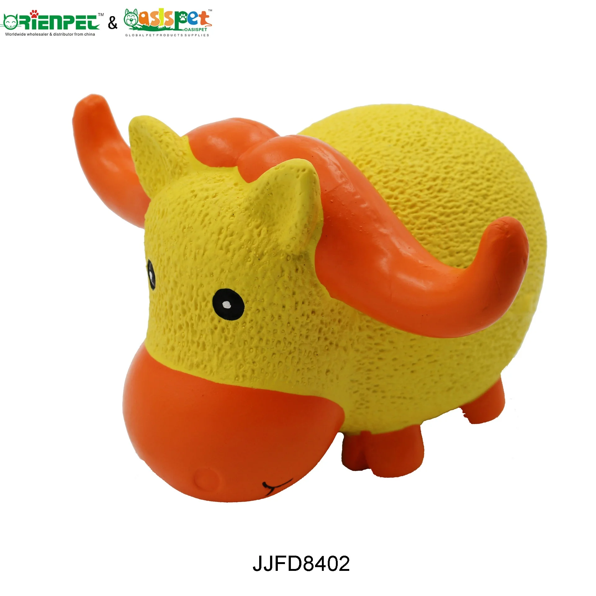 ORIENPET & OASISPET Pet latexl dog chew toy Big Horn Bull  Ready stocks JJFD8402 Pet toys