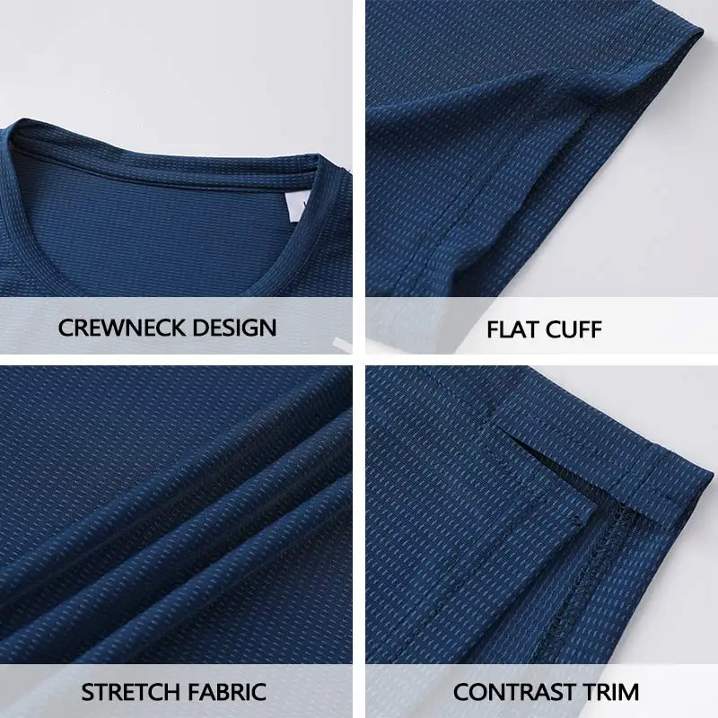 Gym Jogging Sports Shirts O-neck Breathable Quick-dry Workout Jersey Slim Fit Compression Men Running T-shirts