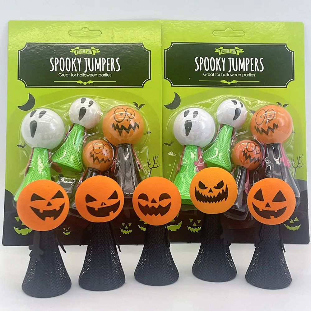 2023 Kids Novelty Gag Toys Gadgets Stress Relief Fidget Squeeze Spring Finger Doll EVA Jumping Bounce Elf for Halloween Party