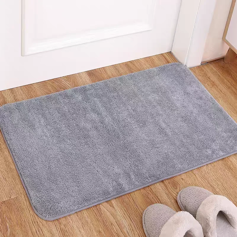 100% Cotton Anti-Slip Bath Towel Mats Super Soft and Absorbent Solid Design Modern Bathroom Rug for Home or Hotel