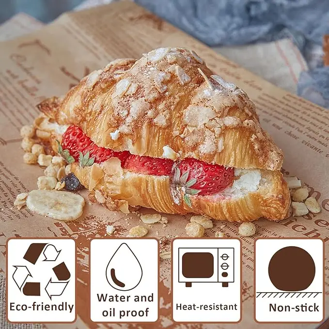 Greaseproof Colored Parchment Paper Food Basket Liner Deli Wax Sheets Sandwich Wrap Paper food grade wrappers butter paper