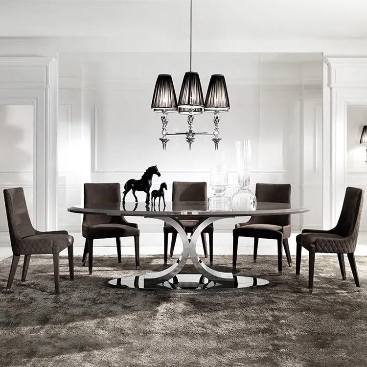 Gold marble top epoxy stainless steel base coffee table luxury metal leg for living furniture