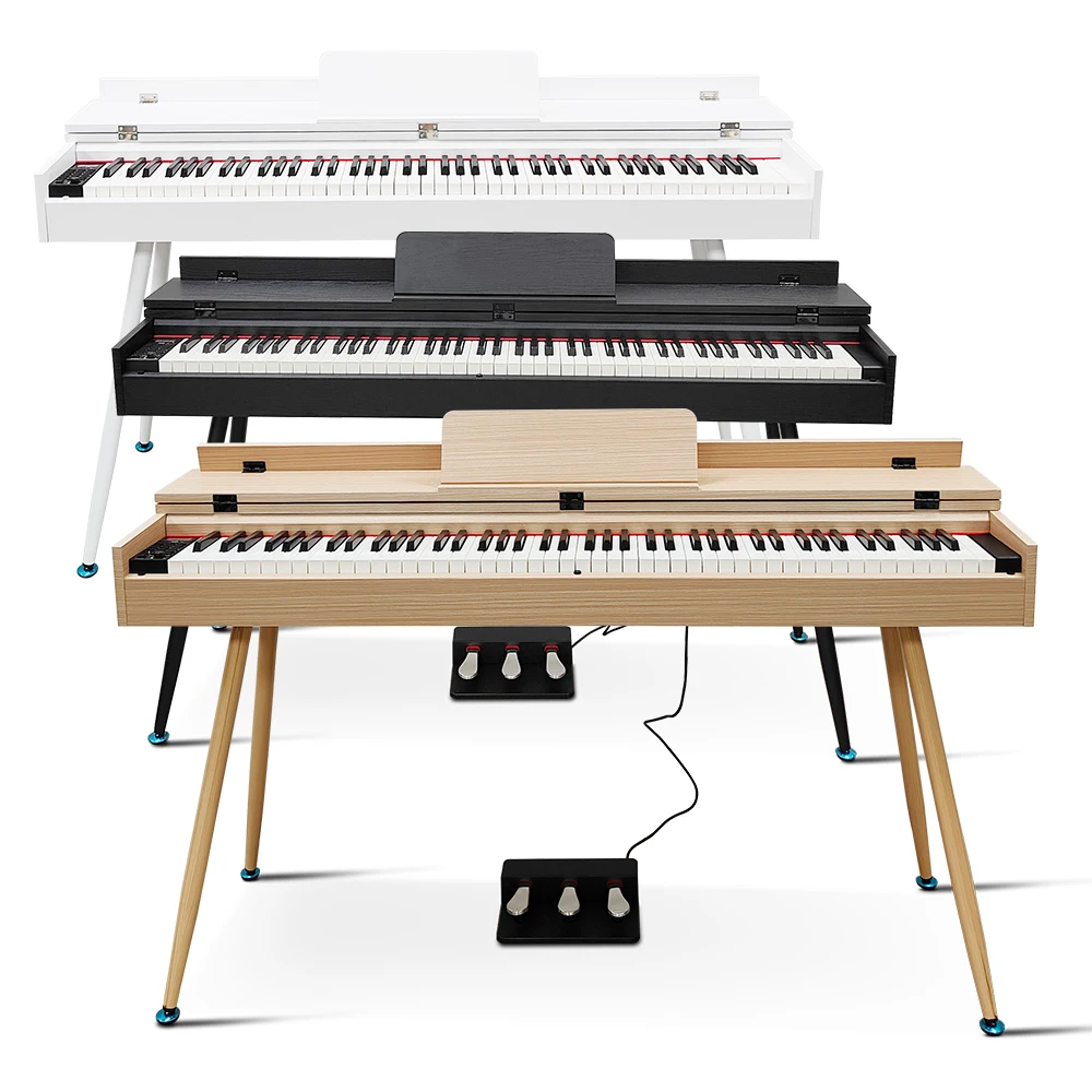 Digital Piano Large Music Stand Portable 88-Key Hammer Action Keyboard Bluetooth Midi Desk Piano Factory Design A13T