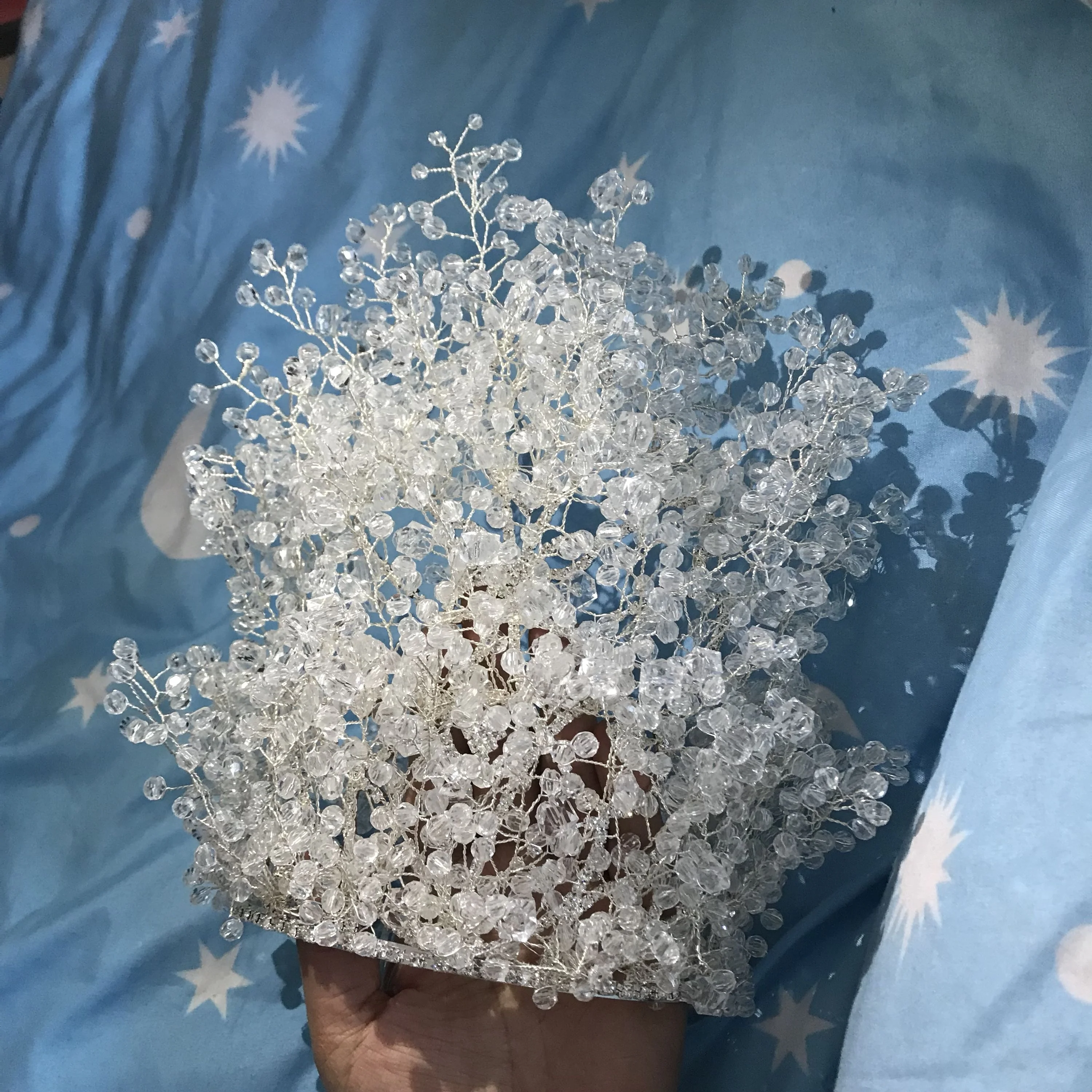 Customize ODM OEM Handmade Headpiece Rhinestones Gorgeous Sparkle diadems Bridal Prom Princess Wedding Crown Tiara T0129