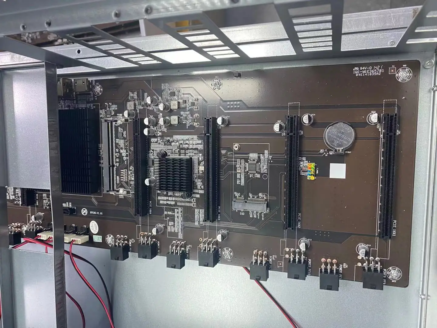847 полный комплект корпус для майнинга rig 8gpu 65 мм слот pcie расстояние rx580/rx5700xt/rtx3080/rtx3090