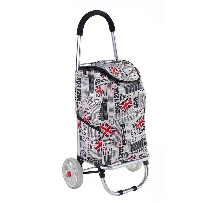 oyvp-002 Hot sell customized supermarket roll wheeled handy portable detachable Collapsible grocery folding shopping trolley bag