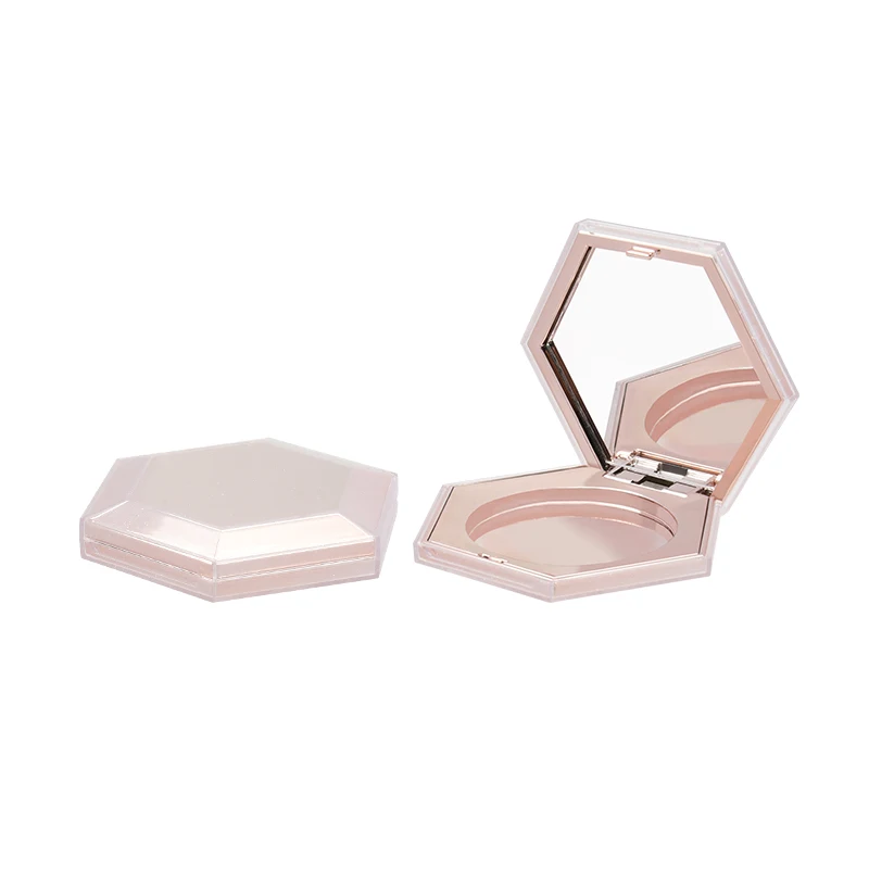 2019 Hexagonal Eyeshadow Case Blusher Case With Mirror