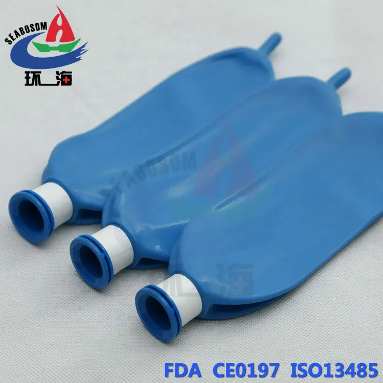 3L blue disposable Medical Latex Breathing Bag CE ISO13485