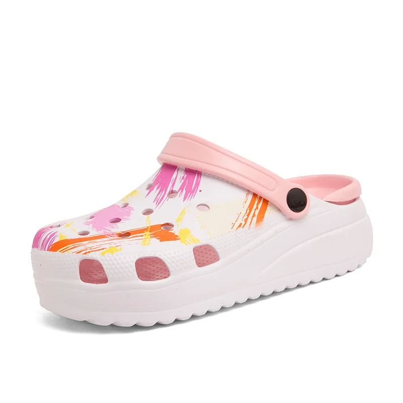 Shoes Woman High Heels Brand New 2022 Thick Platform Holes Shoes Summer Women Beach Sandals Slipper Women Shoes Sandals