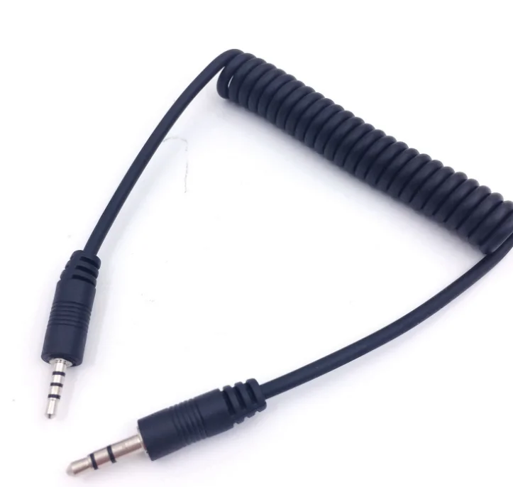 
4-pin plug and connector TPU flexible Coiled phone cord with spiral cable telephone cords 