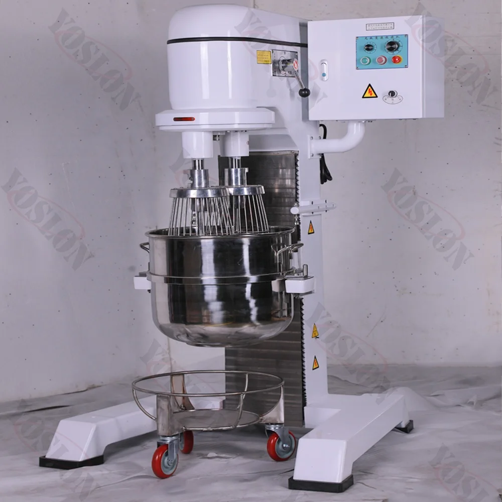 YOSLON 40L 60 Liter Stainless Steel Double Planetary Mixer With Water Jacket For Heating And Cooling