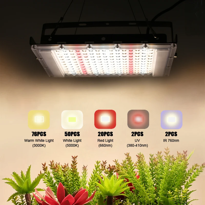 Уличная лампа для овощей и растений, полный спектр, 300 Вт, комнатное освещение для теплиц, домашних садовых растений, фруктов