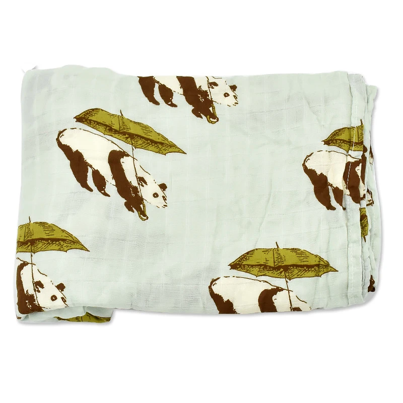 Foreign trade export bamboo fiber bamboo cotton 2-layer gauze baby carriage cover blanket newborn swaddle towel