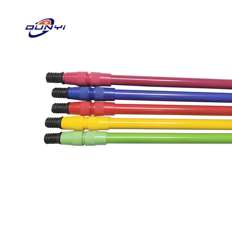 Wholesale Home Use Durable 130 cm Metal Covered Cleaning Broom Handle Broom or Mop Stick