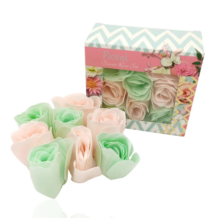 Holiday Gifts Factory Direct Sales Rose Soap Flower Set Bath Soap Confetti