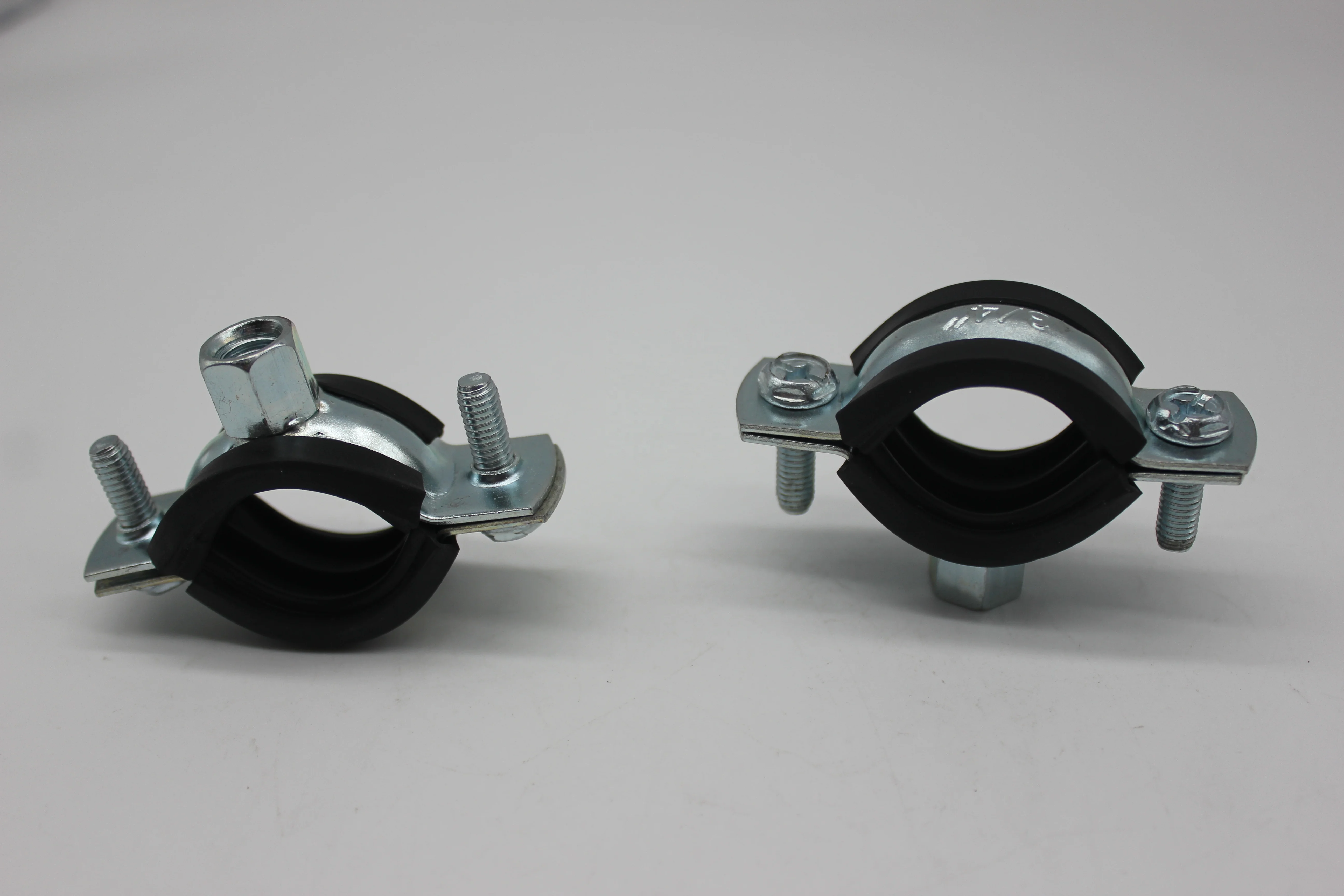 Caddy Macrofix strut Pipe Clamp with Rubber Lining Acoustic Pipe Clip - Double Bolte