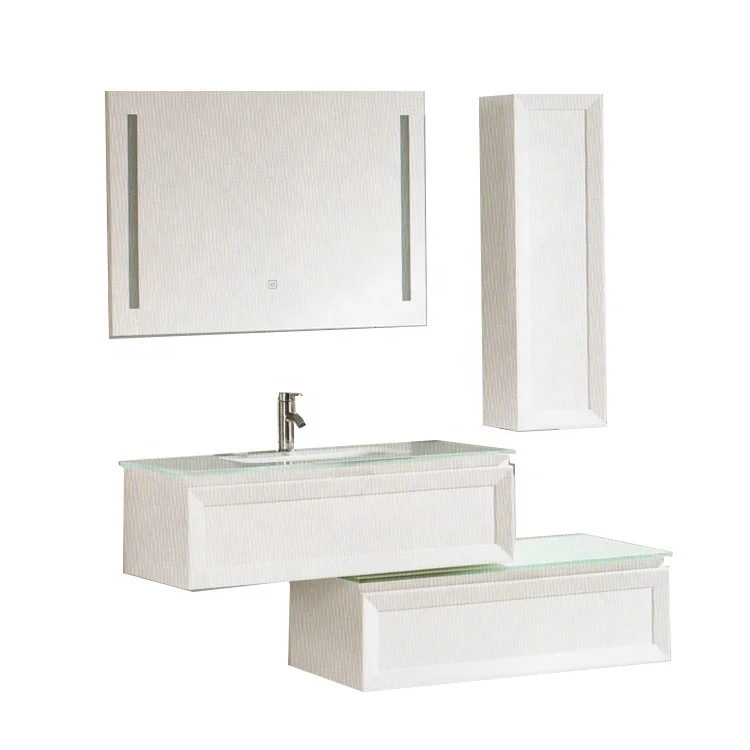 Гостиница/дом/вилла ПВХ светодиодное освещение зеркальный дизайн ванная раковина и шкаф combo