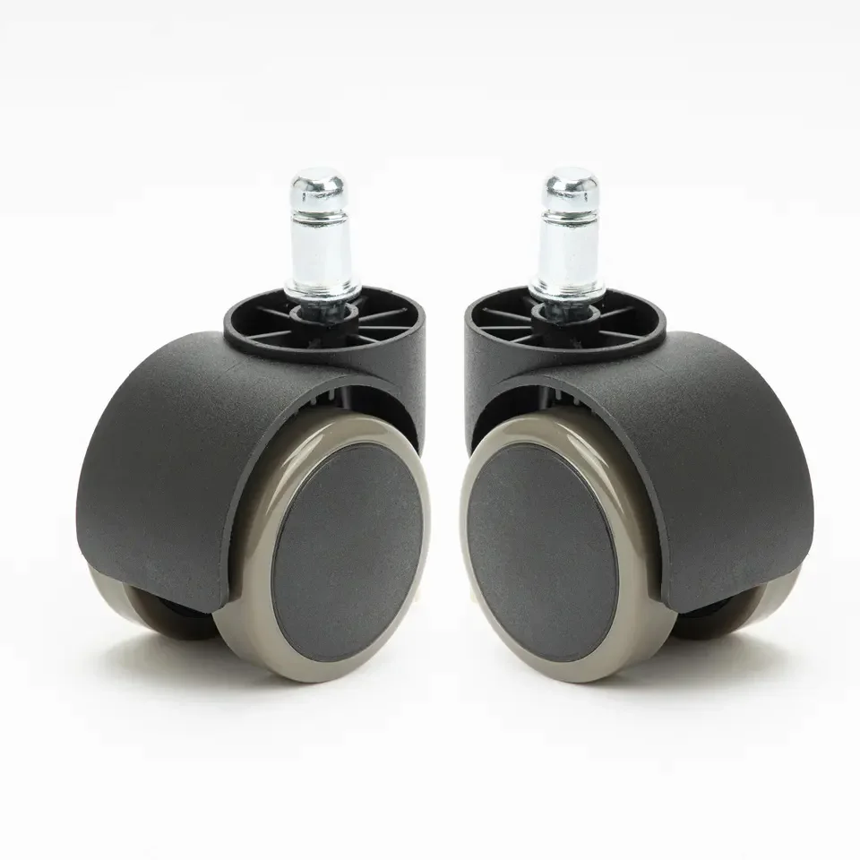 1.5 Inch Office Chair Pu Screw Rod Swivel Caster With Brake