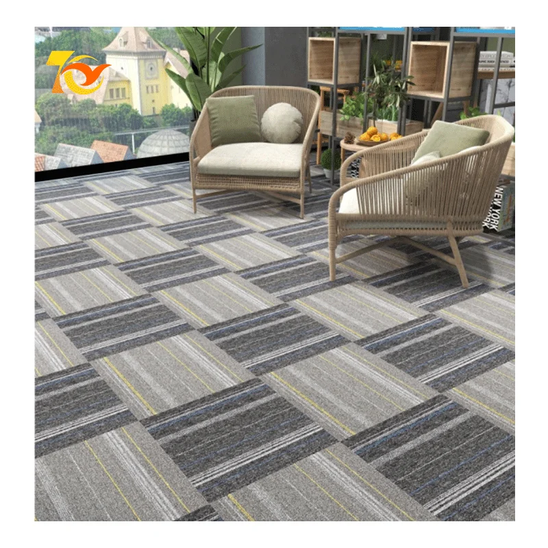 2023 Hot Carpet Tile Best Price Commercial Squares Carpets Bitumen Backing Rugs Modern Capet Tile