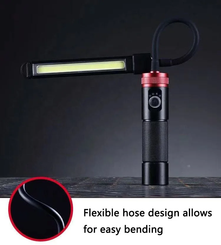 Auto repair work light rechargeable with magnet super bright emergency lighting gooseneck light