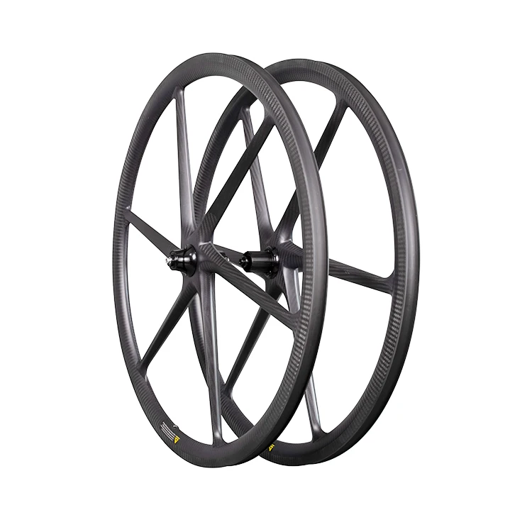 carbon road rim brake 6 spokes road wheels