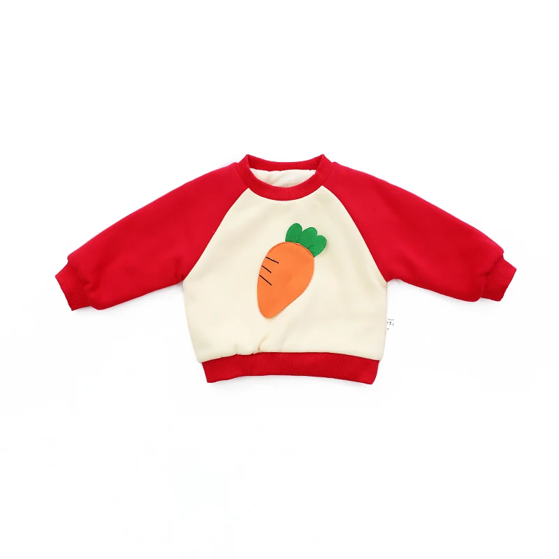 
Baby hoodie long sleeve winter long sleeve three-dimensional sticking embroidered cute unisex clothes 
