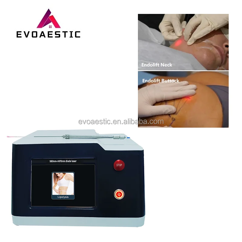 portable 980nm 1470nm diode laser liposuction endolifting facial laser for Vessel removal nail fungus removal physiotherapy
