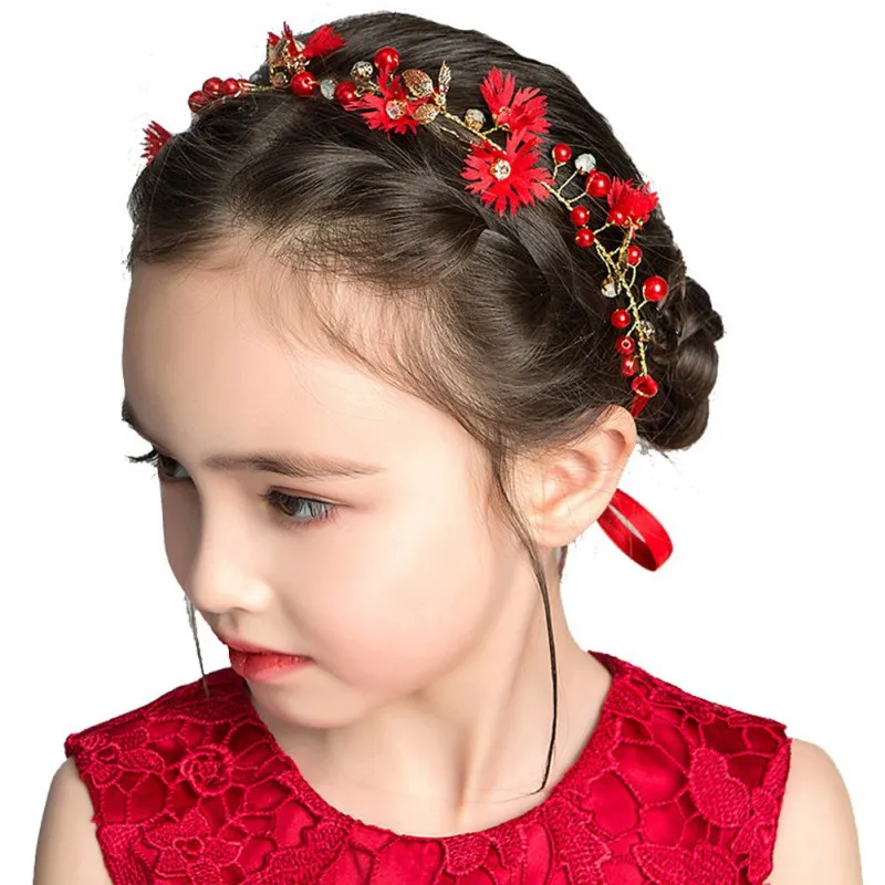
Cute Flower Headband Floral Headwear Apparel Wreath Photography Prop For Baby Girls Party Gift 
