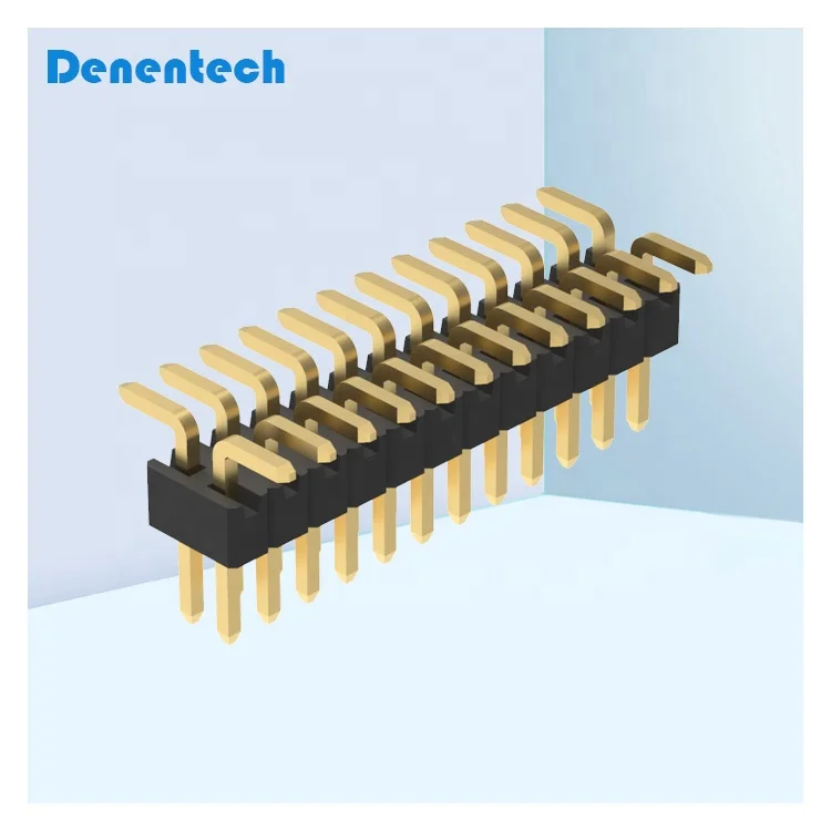 Hot Sale Product Dual Row Male Connector Right Angle SMT 1.27mm male smt pin header