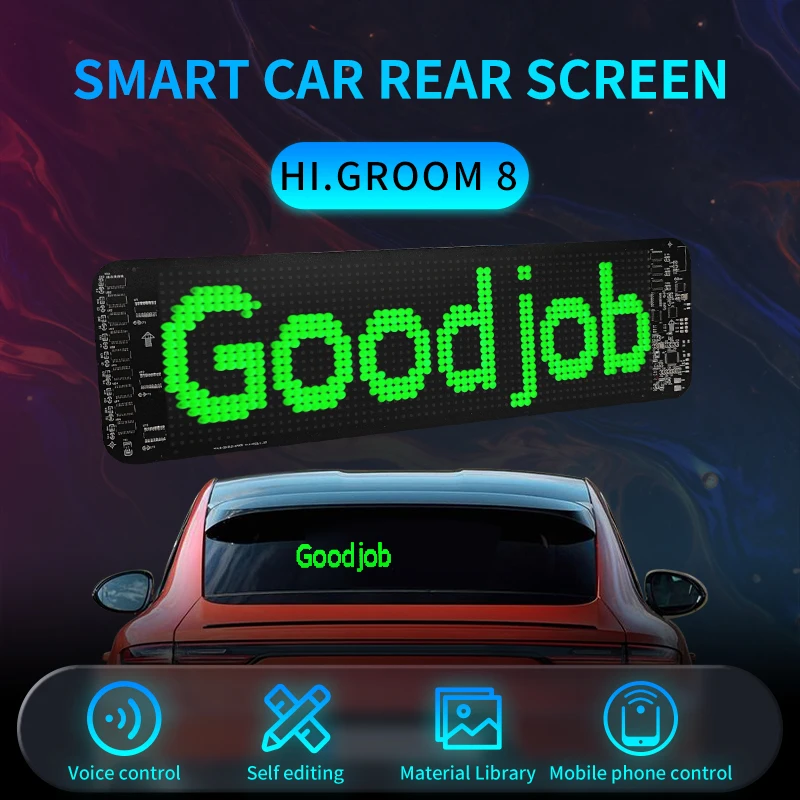 Flexible Scrolling Message Small Led Shelf Display App Portable Mini Led Display  Screen for Car Taxi Window Outdoor Led Sign
