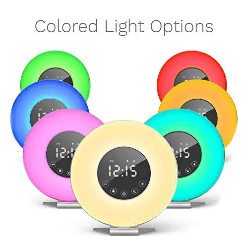 Dropshipping Touch Sensor Digital Alarm Clock Sunrise Sunset Simulator LED Lighting