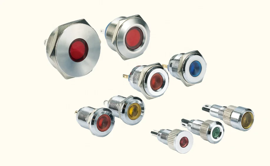 BENLEE  22MM  PIILOT LIGHT DC 12V 24V 110V 220V LED Colorful Flush Panel Indicator Light signal tower