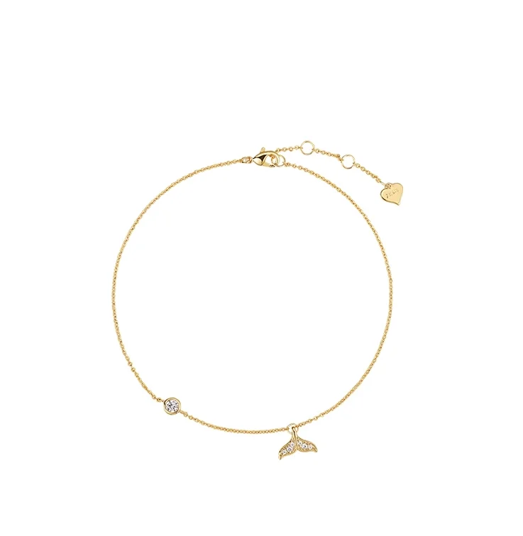 14K minority fishtail Anklet female simple