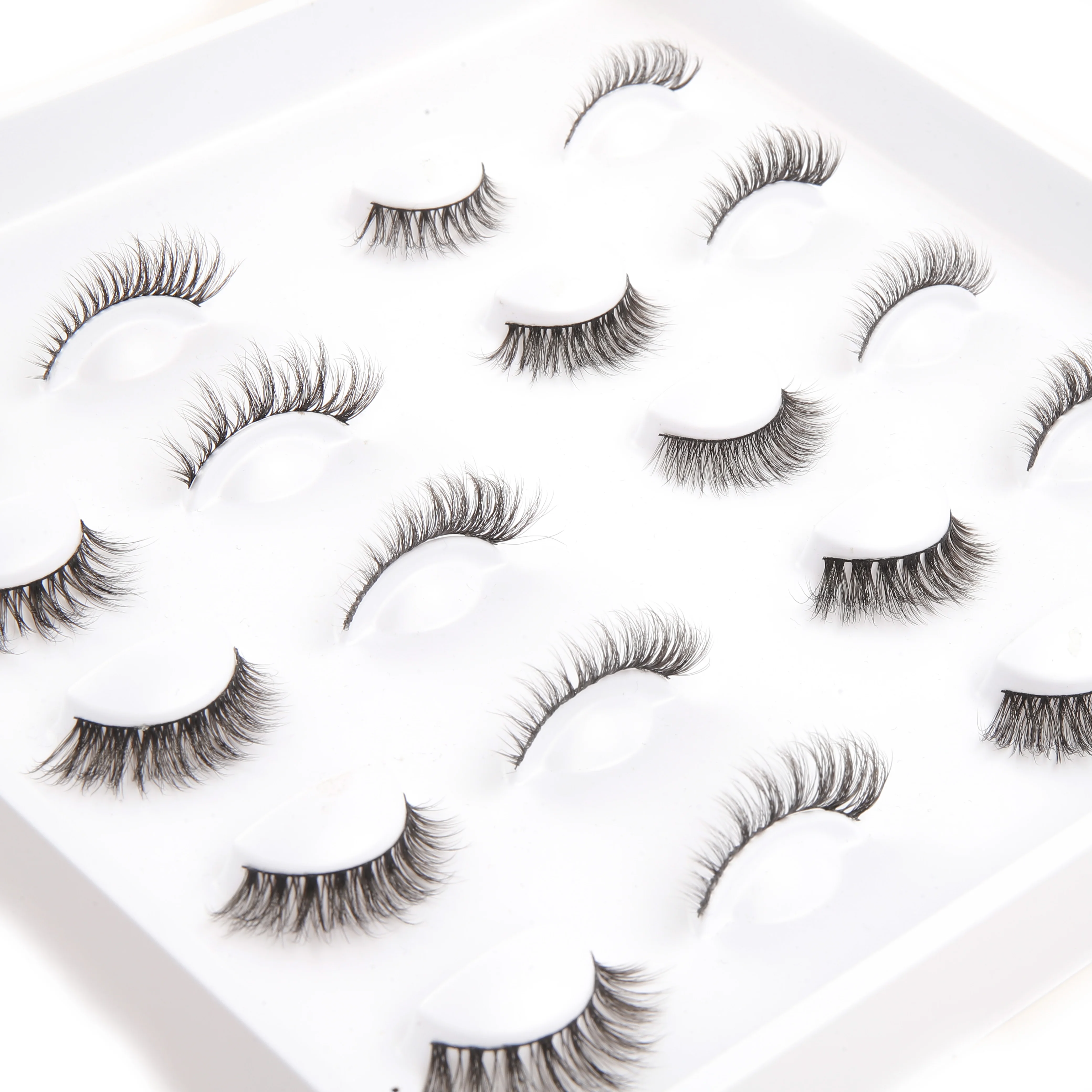 New special elastic band thin band 3d faux mink full strip eye lashes artificial natural false eyelashes wholesale