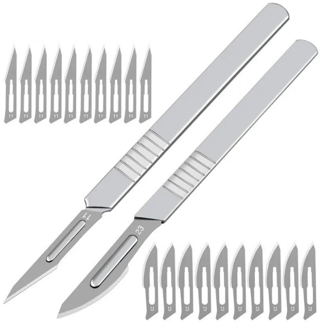 High Quality Surgical Instruments Sterile Surgical Blades with #3 Scalpel Knife Handle Medical Dental