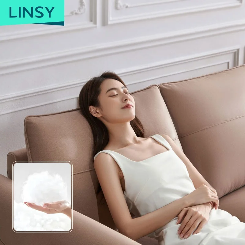 Роскошный итальянский современный кожаный диван Linsy L-образной формы дизайнерский золотые железные ножки мебель для гостиной диваны Bs012
