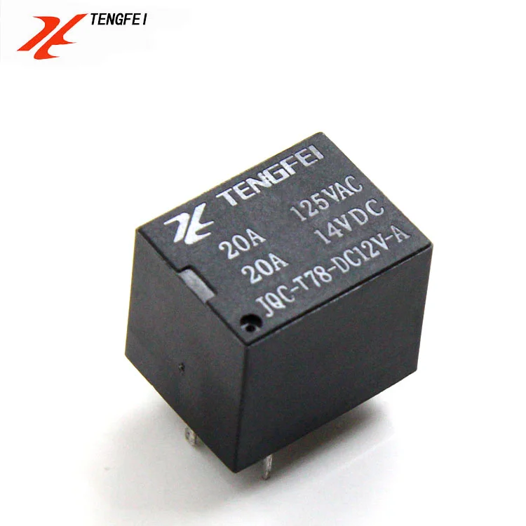 TENGFEI JQC-T78-DC12V-A SPST 20A 14VDC Mini Power Relay For Auto