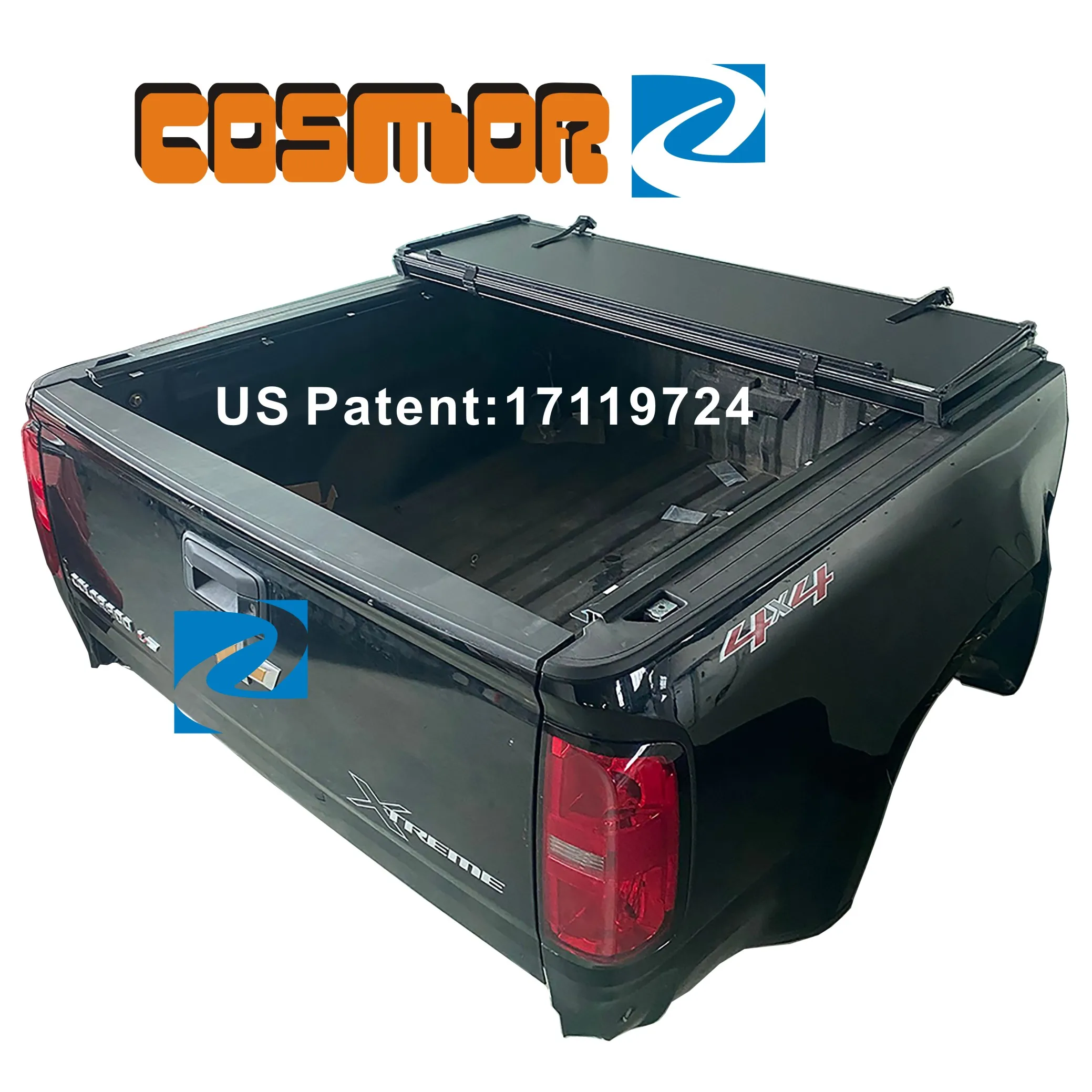 Quad Fold Aluminum tonneau cover for Ford Ranger Raptor F150 Hulux Tundra GMC Dodge RAM