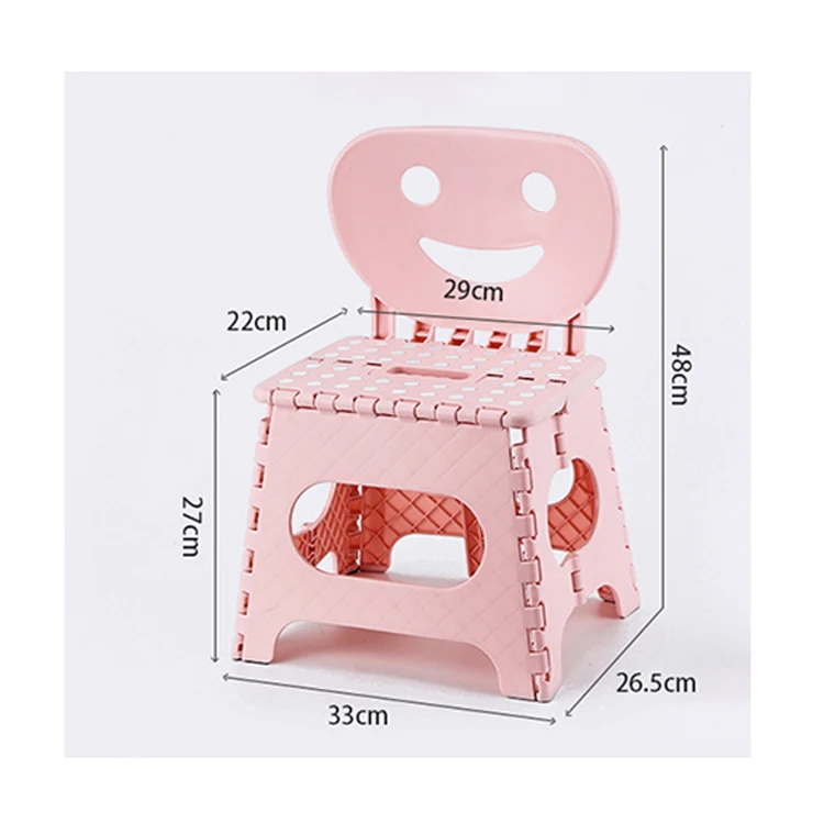 Ladder Folding Step Stool Plastic Folding Stool Great for Kitchen Bathroom Kids or Adults