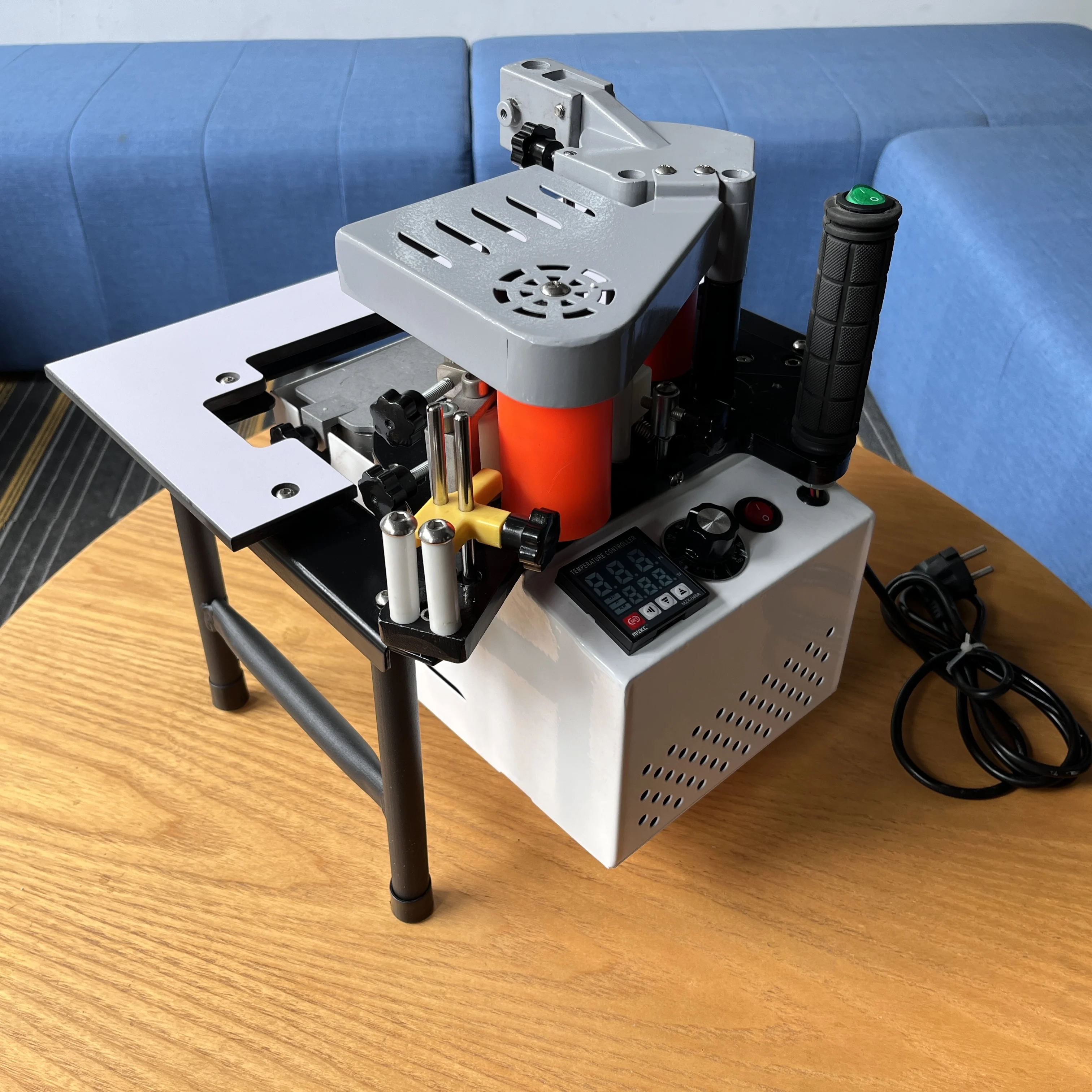 TingTing manual curve-straight edge banding machine woodworking machinery Small Hand Held Edge bander