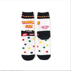Interesting  milk tomatoes chocolate socks quarter crew girl unisex happy socks