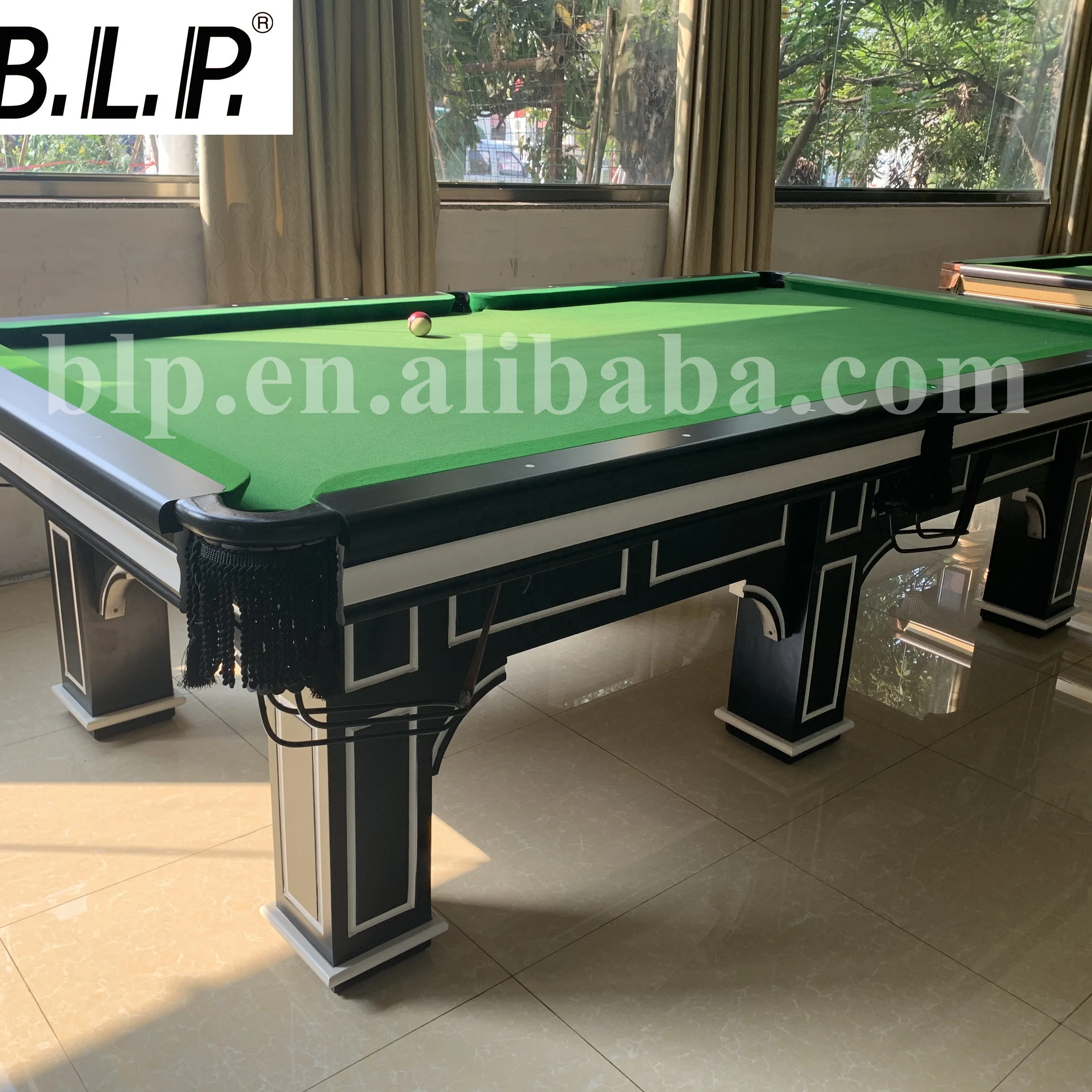 BLP-S-04 Biaoli High-class billiard pool table, new-style, Chinese eight ball, solid wood with slate